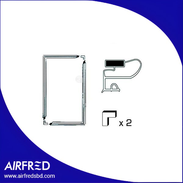 Junta magnética para puerta de frigorífico 00122044