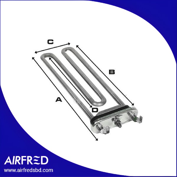 Resistencia de calefacción para lavadora, 2000 W, SKU 00201302.