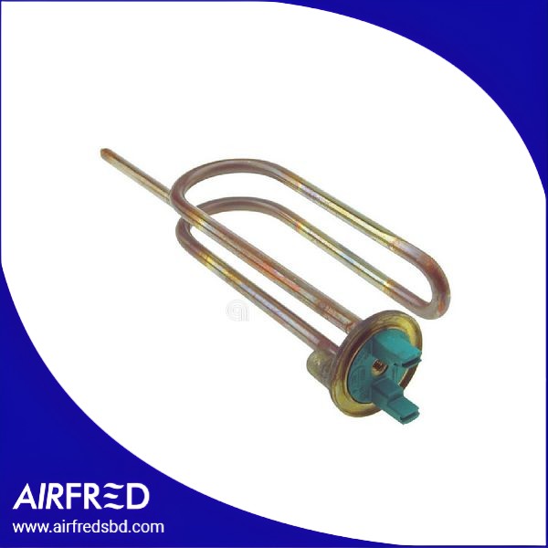 Resistencia plegada para caldera eléctrica, 1800 W, puerto de ánodo M5 y brida blindada. SKU 00205062.