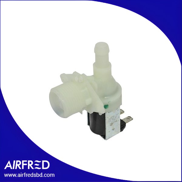 Solenoide de una vía 90° 12 mm para lavadora