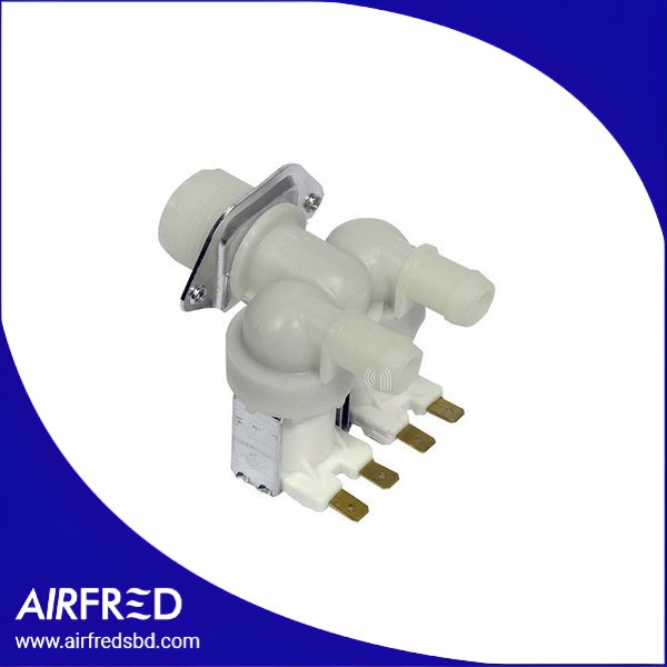 Válvula solenoide de dos vías para lavadora, 15 mm, 180°, repuesto OEM