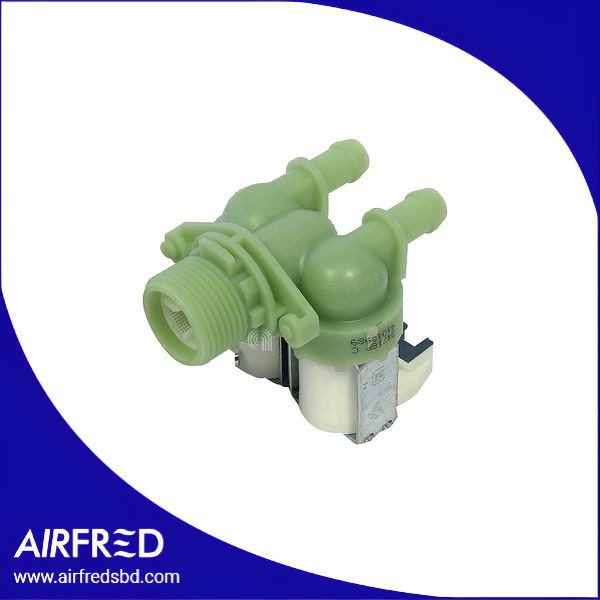 Solenoide de válvula 2 vías para lavadora, componente eléctrico de control de agua.