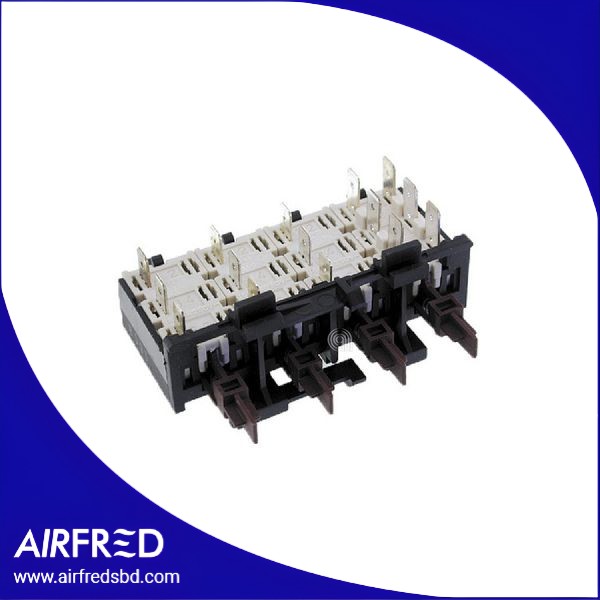 Conmutador para lavadora con 1 doble y 3 derivadores