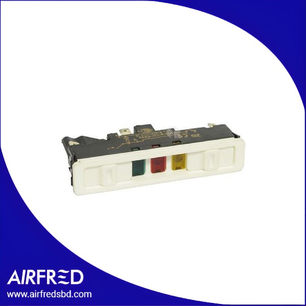 Control luminoso doble para frigorífico con dos interruptores y conectores 4,8 mm