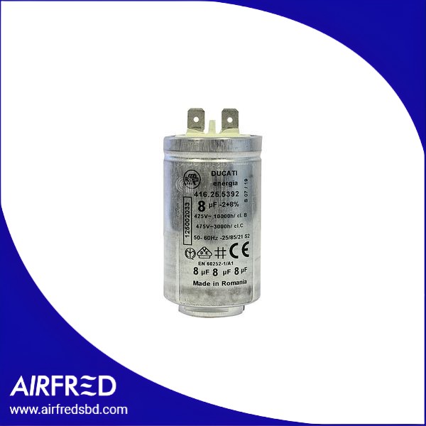 Capacitor metálico 8µF para secadora