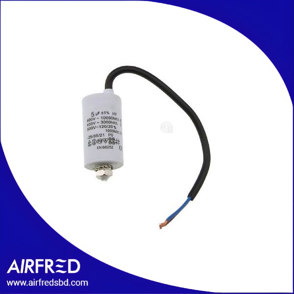 Capacitor con cable, 10 µF, para lavadora
