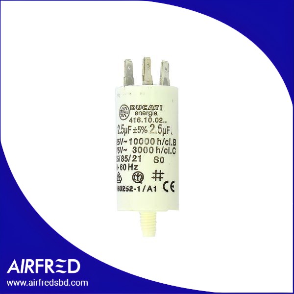 Capacitor de 2,5 µF para lavadora, repuesto