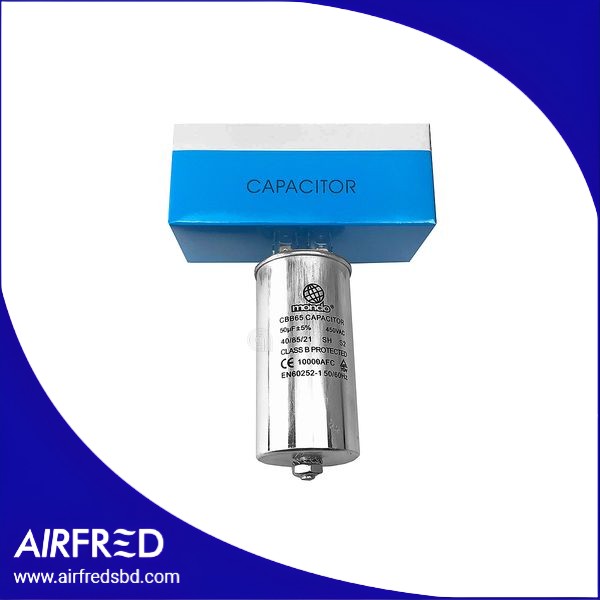 Capacitor de metal CBB65 50µF 450V para electrodomésticos 00230528