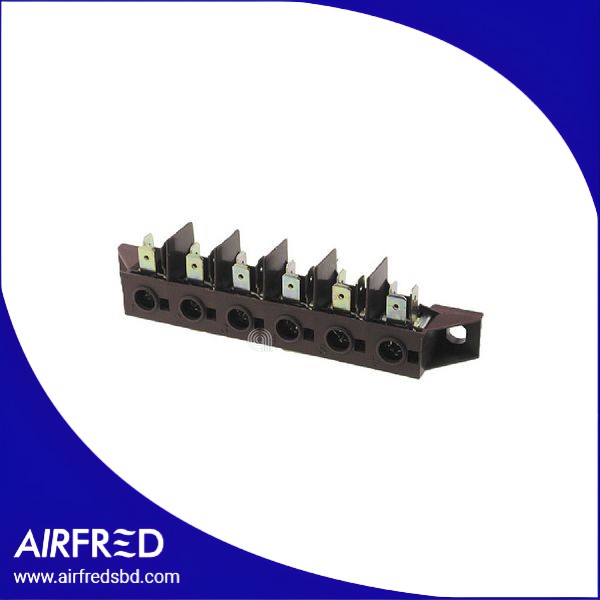 Morsettiera para placas de cocción, 6 polos