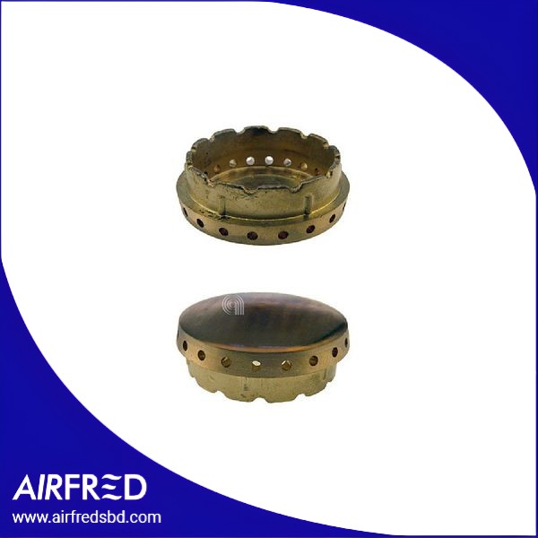 Deflector de llama en latón para hornilla de cocción