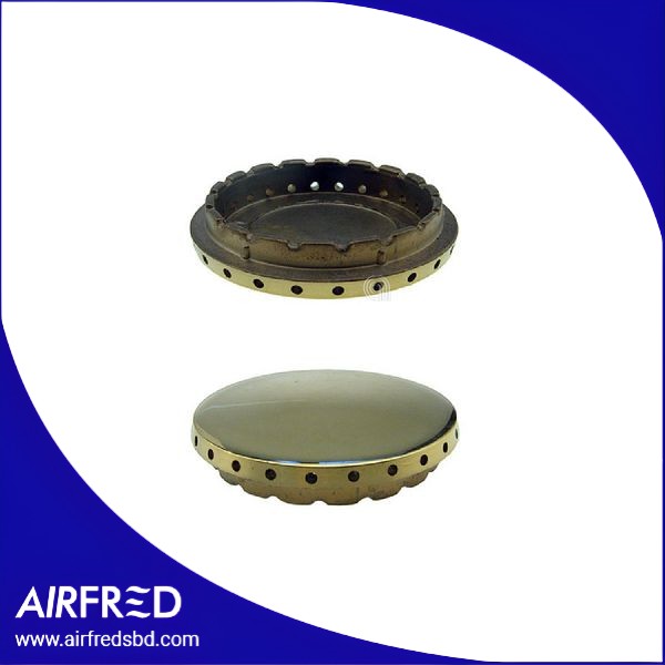 Disipador de llama en latón perforado para hornilla de cocción