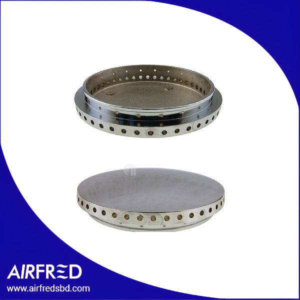 Dispositivo cromado para distribución de llama en cocina de gas 00532412