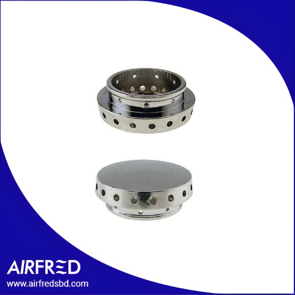 Deflector de llama cromado para placa de cocción