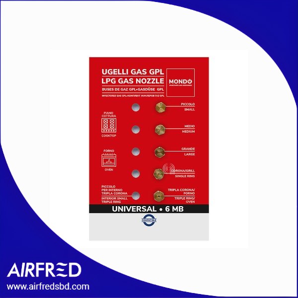 Conjunto de 5 boquillas de gas LPG, código 00537505