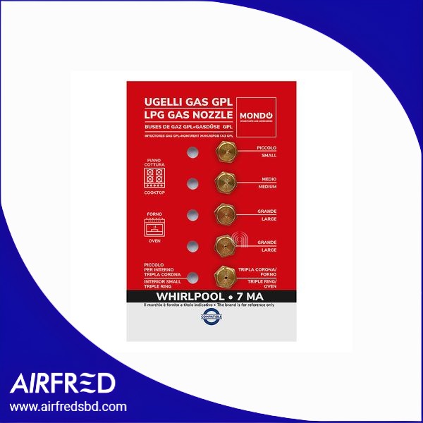 Conjunto de 5 boquillas de gas LPG para quemadores de cocción; SKU 00537509