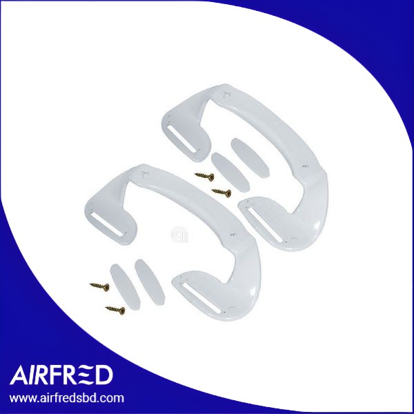 Par de manijas de puerta para frigorífico, color blanco