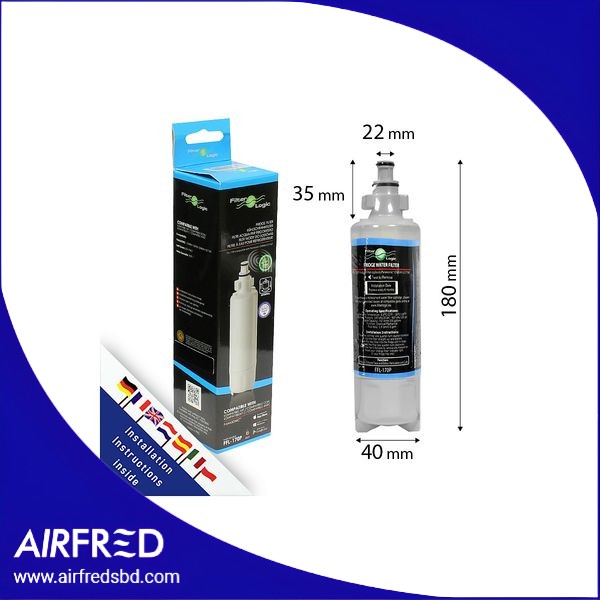 Filtro de agua para frigorífico compatible, sin marca.