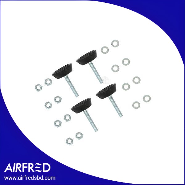 Kit de 4 soportes antivibración para climatización, diámetro 54 mm.