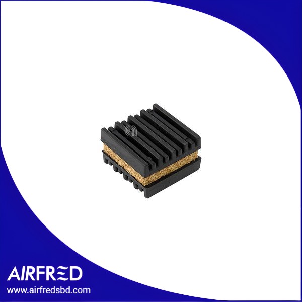 Soporte antivibrante para acondicionadores, 50x50x30 mm, goma y corcho