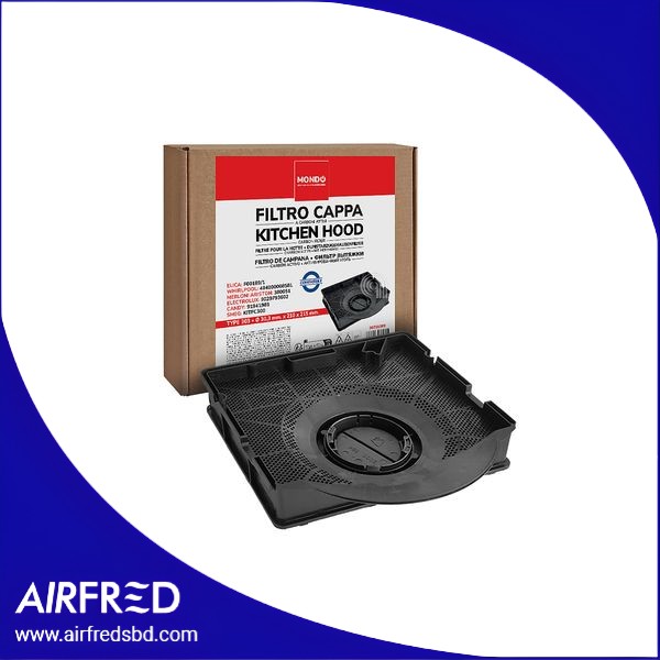 Filtro de carbono rectangular para extractor de cocina, 1 unidad.