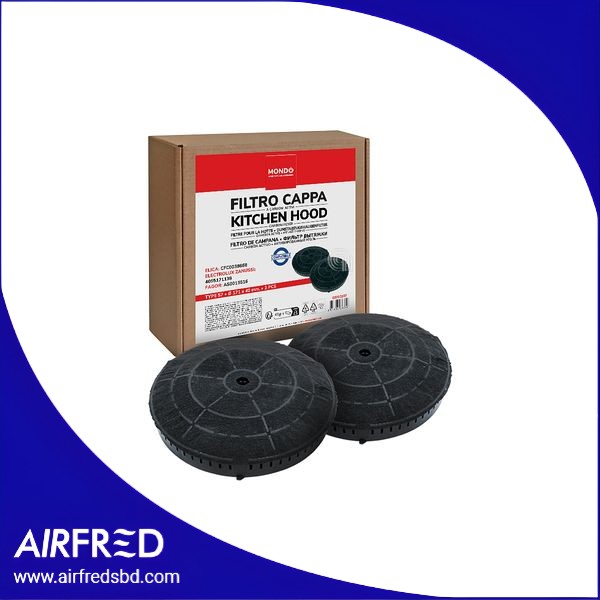 Conjunto de 2 filtros circulares de carbón activado para campanas extractoras 00701107