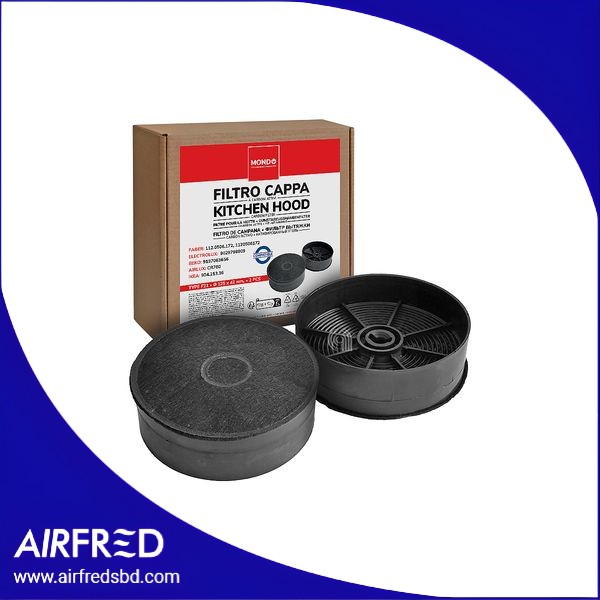 Filtro de carbón activado circular, pack de 2 para campanas