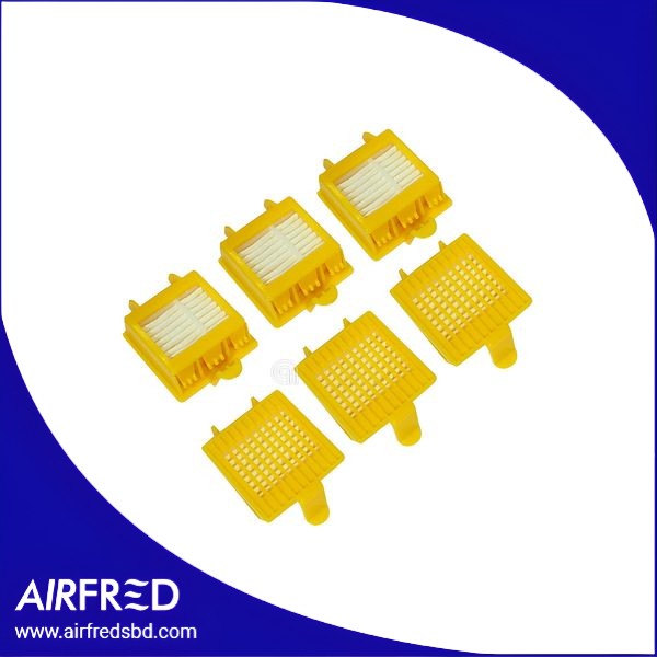 Filtro HEPA rectangular para aspiradora, pack de 6 unidades