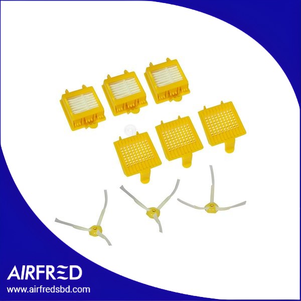 Filtro rectangular y cepillos para aspirador robótico 00802413