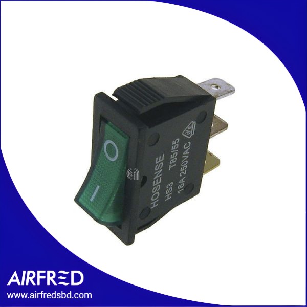 Interruptor luminoso verde para pequeños electrodomésticos