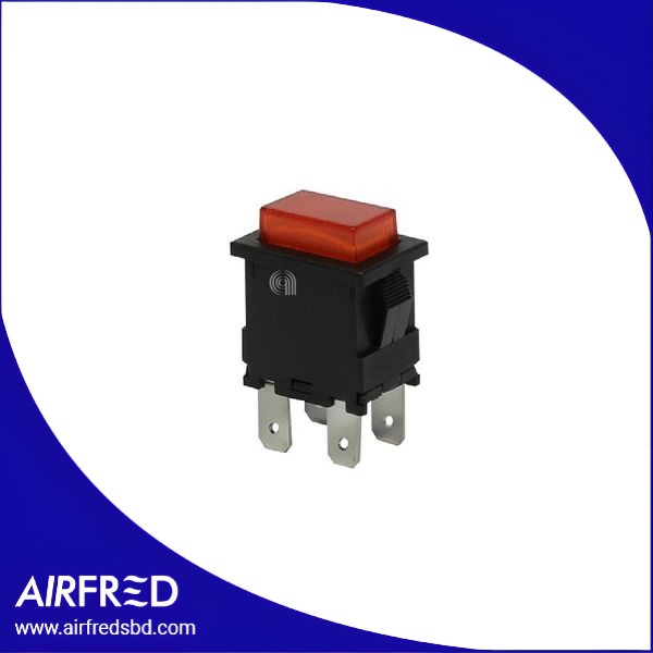 Interruptor pulsador bipolar con terminales Faston 4,8 mm