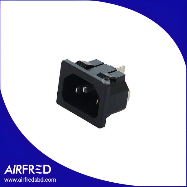 Conector tripolar macho para electrodomésticos