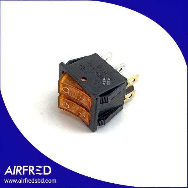 Interruptor doble luminiscente para pequeños electrodomésticos