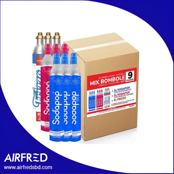 Conjunto de 9 cilindros CO2 425 g para dispensadores de agua