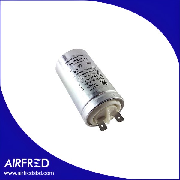 Capacitor metálico de 18 μF para secadoras y lavadoras