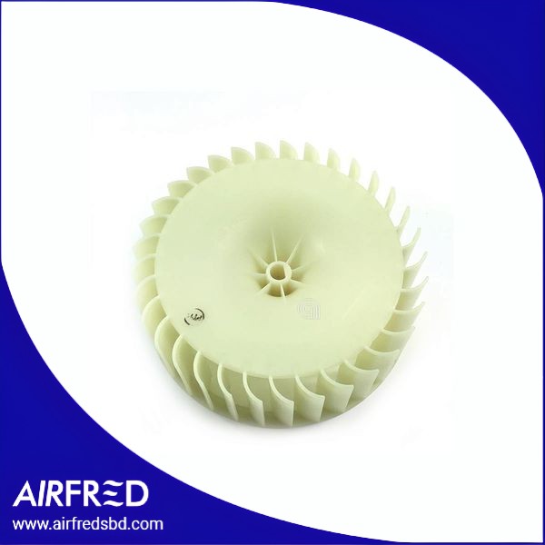 Impulsor frontal para secadora; pieza de repuesto en plástico.