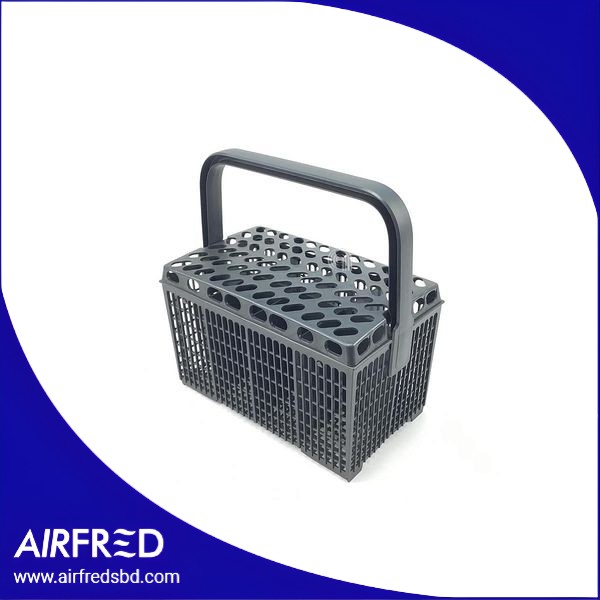 Cestillo para cubiertos gris oscuro para lavavajillas