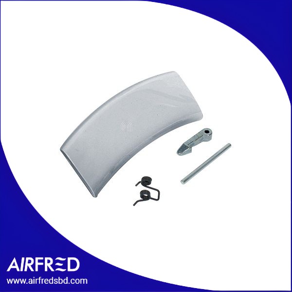 Maneta de puerta para lavadora, color gris.