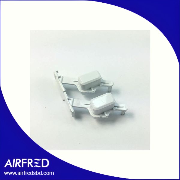 Pulsador de repuesto para lavadora, código 481010453065, color blanco.