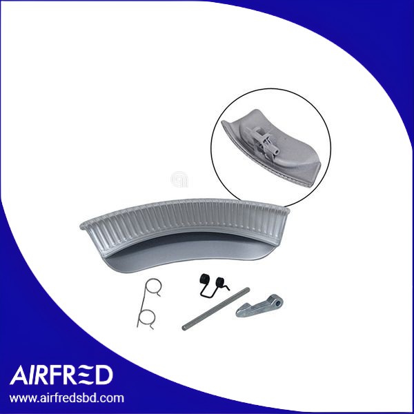 Manija de puerta para lavadora, color gris, repuesto original.