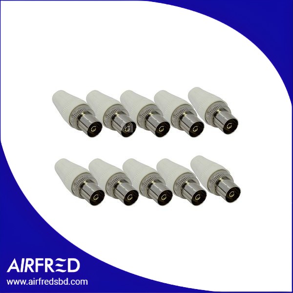 Conector coaxial TV hembra 75 ohm 9,5 mm