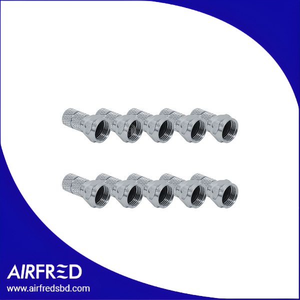 Conector TV spina TV, latón niquelado, 75 ohm, pack 10 piezas, 55301088