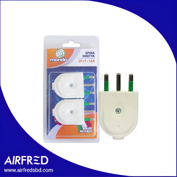 Spina diritta italiana 2P+T 16A, blanco, IMQ