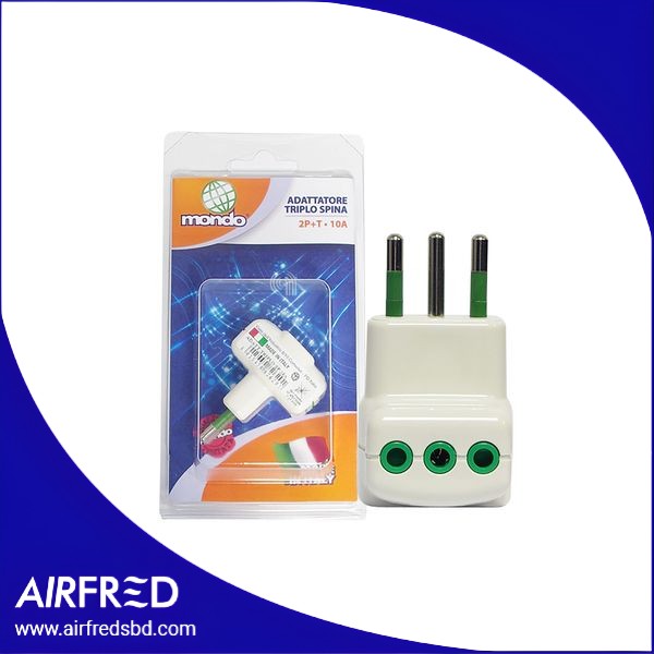 Enchufe triple italiano 10A para pequeños electrodomésticos