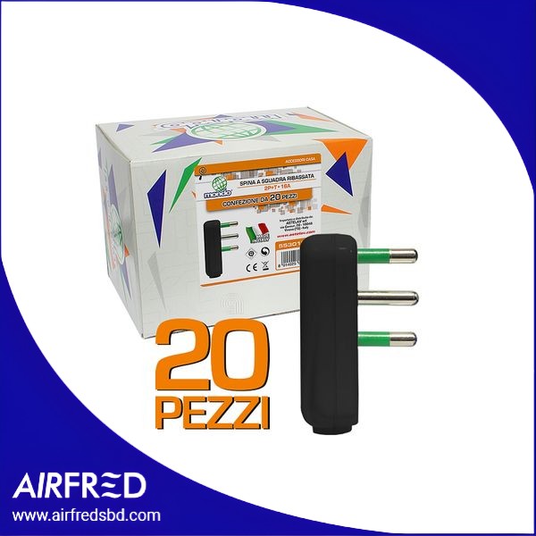 Conjunto 20 espigas 2P+T 16A negras IMQ 55301311