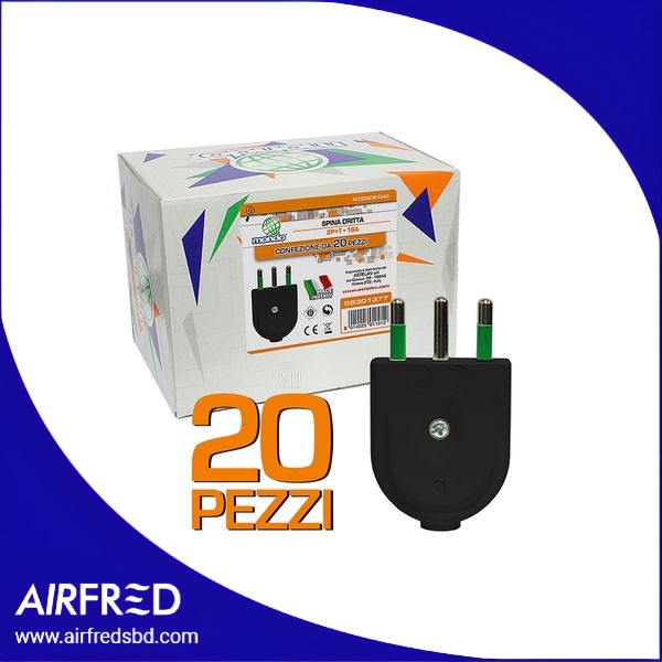 Conjunto de 20 espigas 2P+T 16A negro 55301377