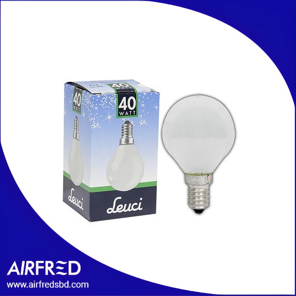 Bombilla incandescente esferada, base E14, 40W