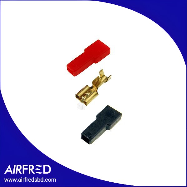 Conjunto de terminales FASTON hembra 4,8 mm con tapas de colores