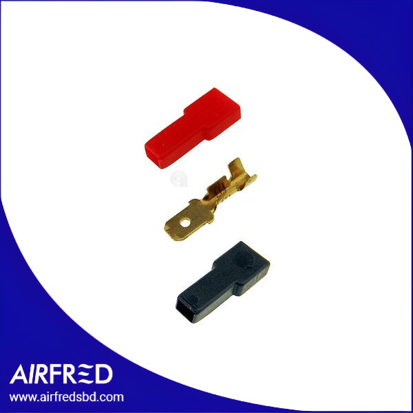 Conjunto de terminales macho 4,8 mm con tapas de colores