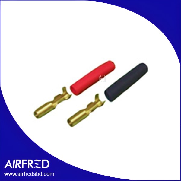 Conjunto de terminales FASTON hembra 4 mm con tubos termorretráctiles