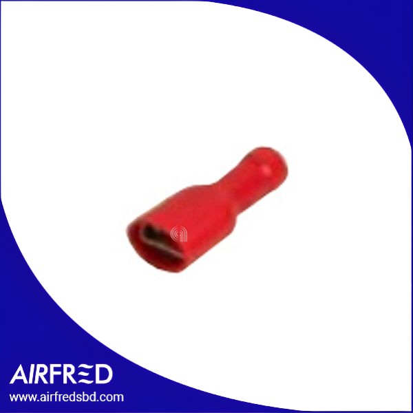 Terminal hembra FASTON 6,3 mm preaislada 20 uds rojas
